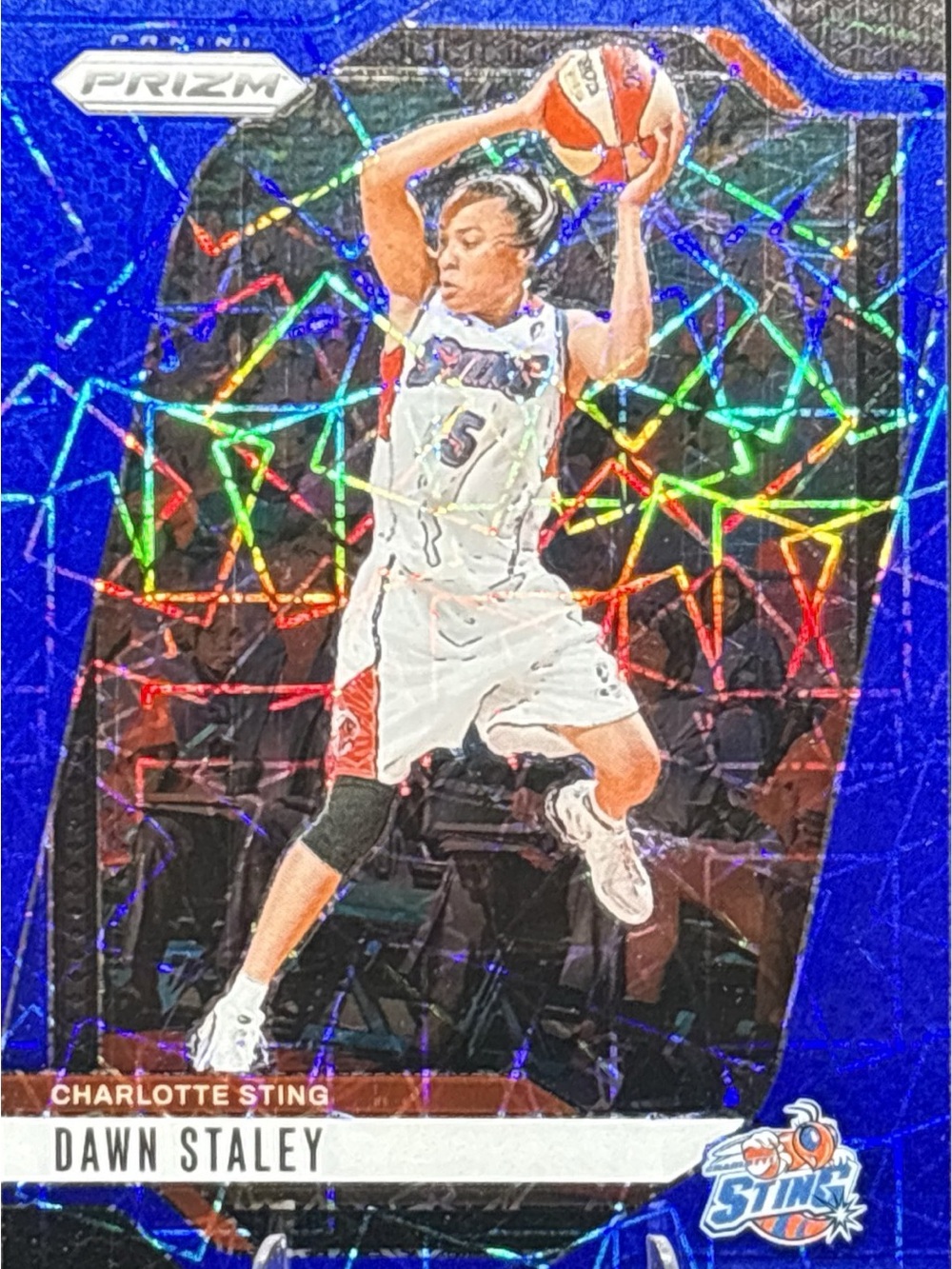 Panini Prizm Dawn Staley Blue Cracked Ice Prizm Basketball Card